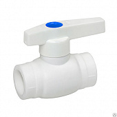 Кран шаровой PPR ф20 х1/2" для радиаторов (5/50) угловой белый Lammin