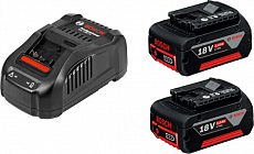 Аккумулятор BOSCH 18 В 2x5,0 Ач Li-Ion + GAL 1880 CV 1 600 A00 B8J
