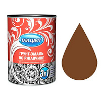 Грунт-эмаль по ржавчине РАСЦВЕТ Шоколад 3в1 1.9кг 22459