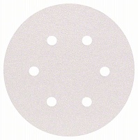 Шлифкруг ф150 липучка 6 отверстий для краски k 80 (5шт) BOSCH 2 608 605 024