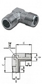 Уголок GAV Н-Н 3/8" 1255/3 38875