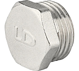 Пробка (заглушка) латунь LD Ду15 (1/2") НР 129-8122