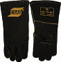 Краги пятипалые спилковые ESAB Heavy Duty BLACK с подкладкой 0467222007