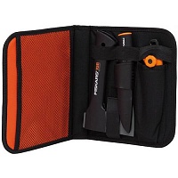 Набор топор Х5 + пила + нож в брезентовой сумке FISKARS 1025439/129012