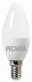 Лампа светодиодная Ресанта 6Вт свеча 3000К теплый Е14 LL-R-C37-6W-230-3K-E14
