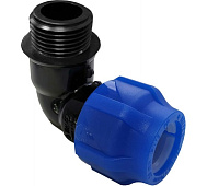 Отвод ПНД VALFEX 90° 63х1 1/2" НР (3/15) 1210012463112